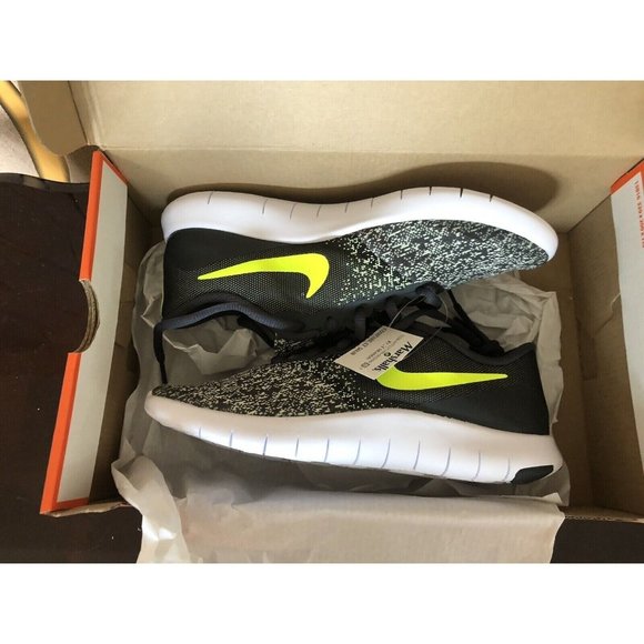 NIKE FLEX CONTACT (GS) GREEN VOLT SNEAKERS SIZE: 5.5 YOUTH (917932-001) (A430) - Picture 3 of 4